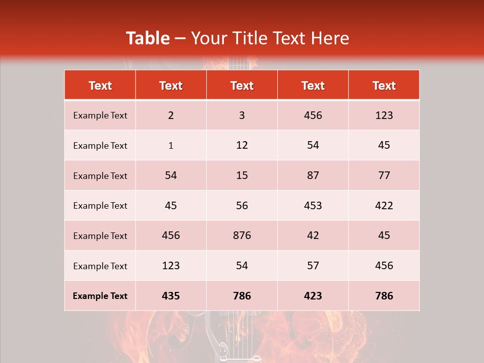 Guitar Sound Flame PowerPoint Template