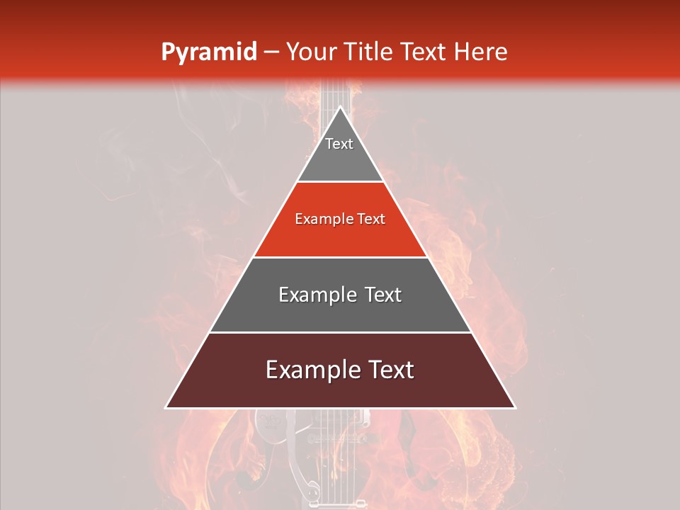 Guitar Sound Flame PowerPoint Template
