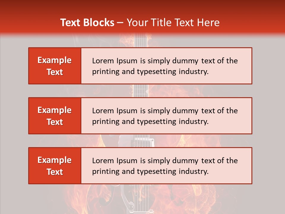 Guitar Sound Flame PowerPoint Template