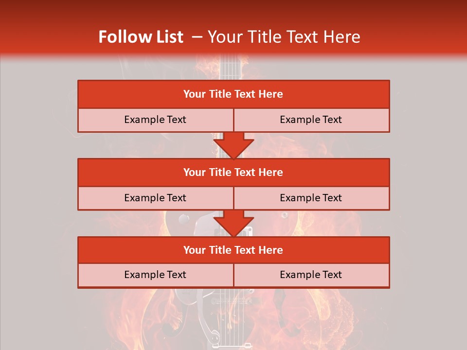 Guitar Sound Flame PowerPoint Template