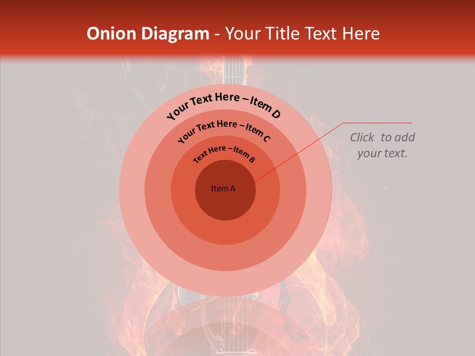 Guitar Sound Flame PowerPoint Template