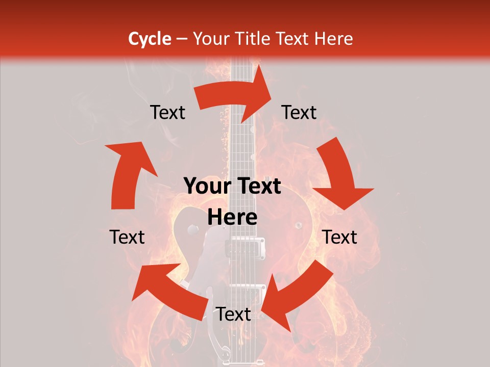 Guitar Sound Flame PowerPoint Template