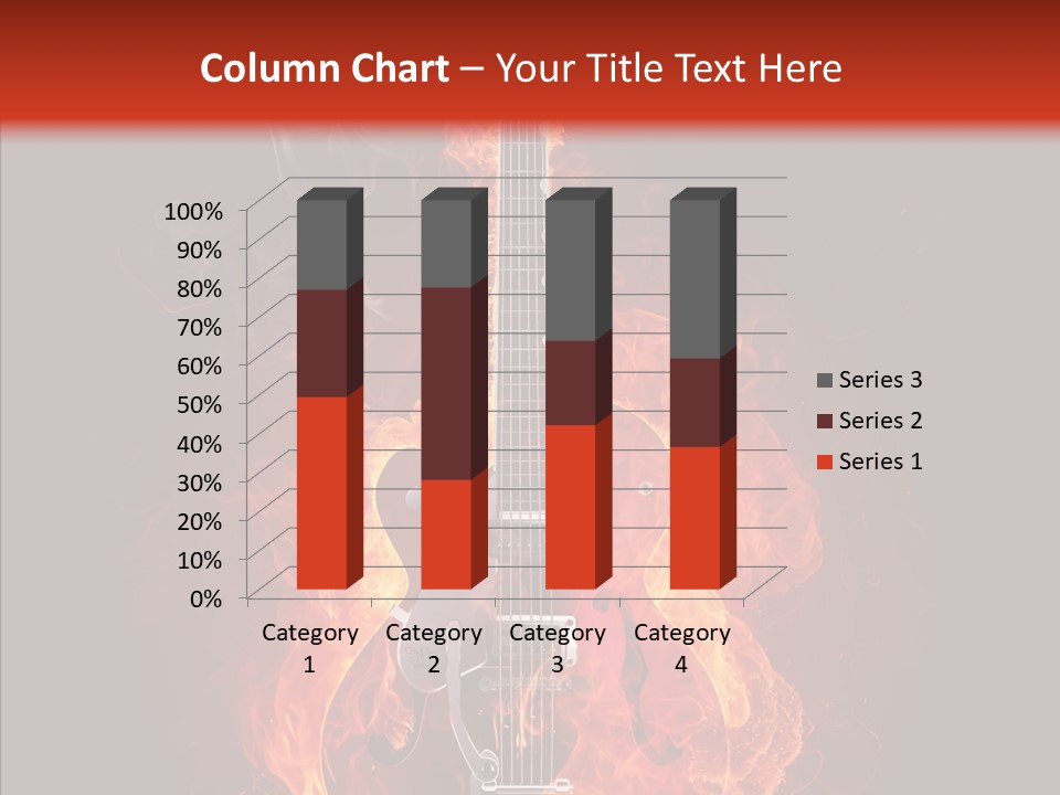 Guitar Sound Flame PowerPoint Template