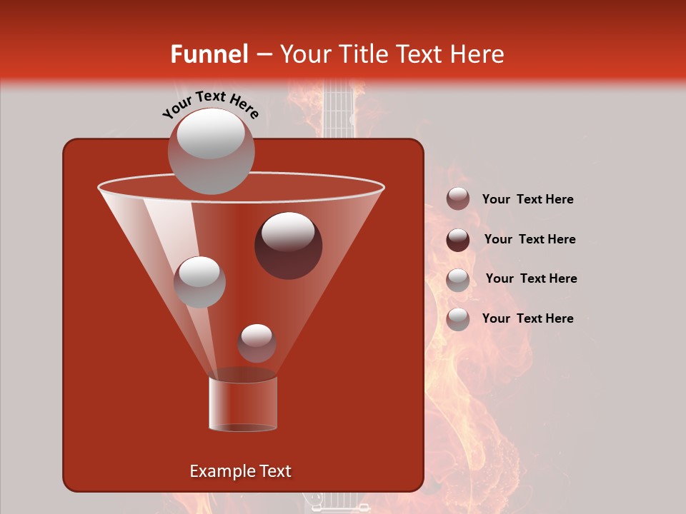 Guitar Sound Flame PowerPoint Template