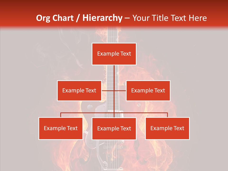 Guitar Sound Flame PowerPoint Template
