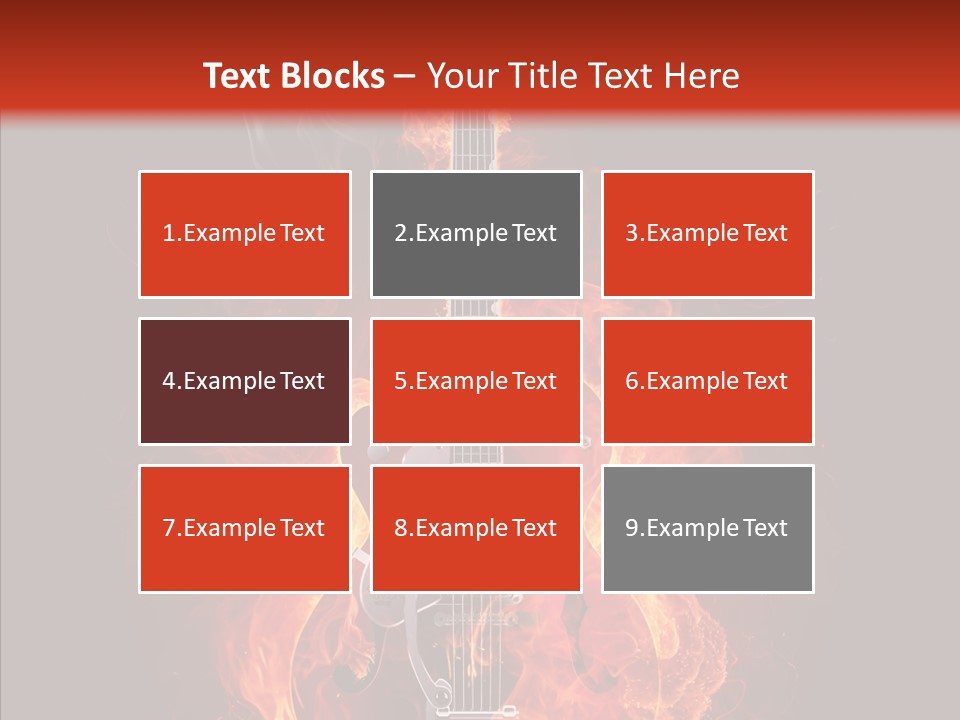 Guitar Sound Flame PowerPoint Template