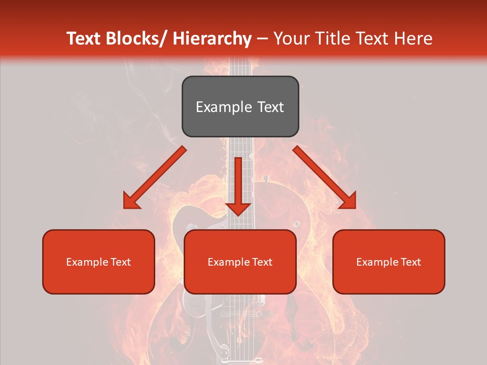 Guitar Sound Flame PowerPoint Template