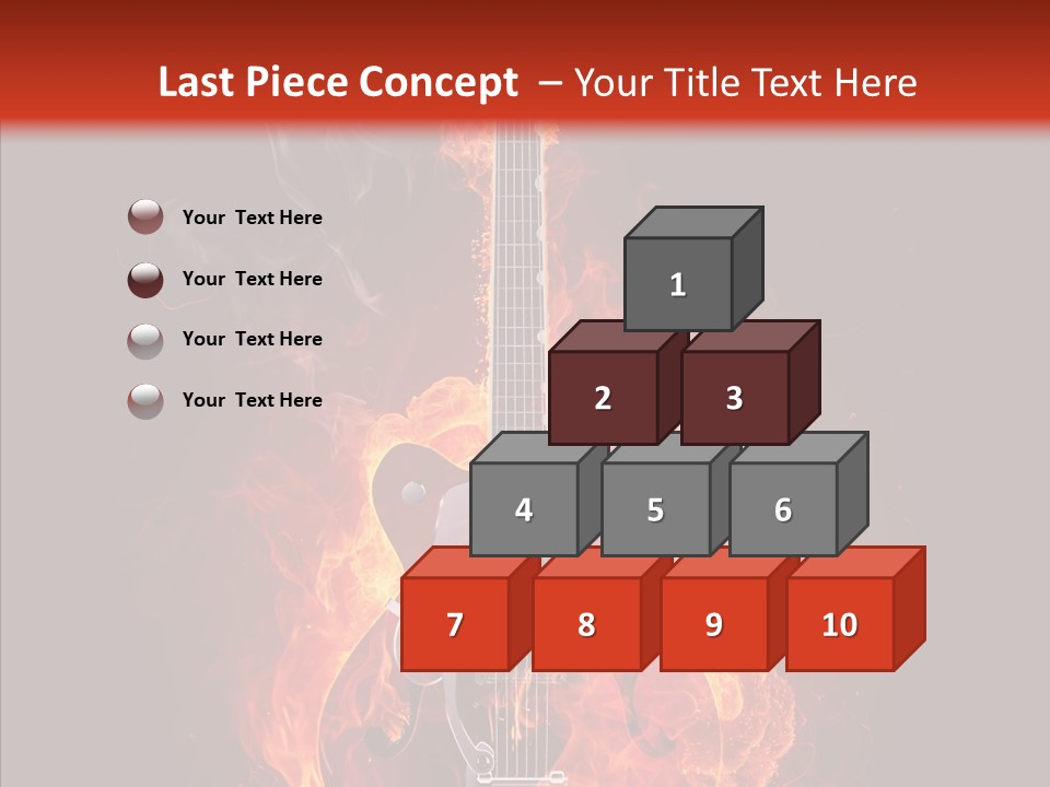 Guitar Sound Flame PowerPoint Template