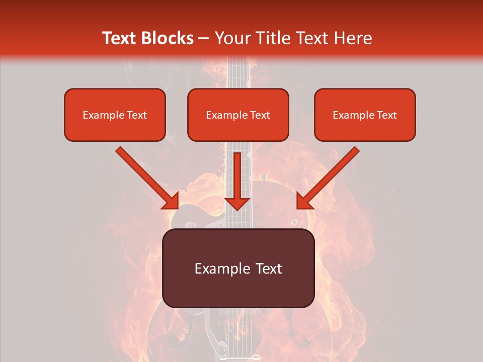 Guitar Sound Flame PowerPoint Template