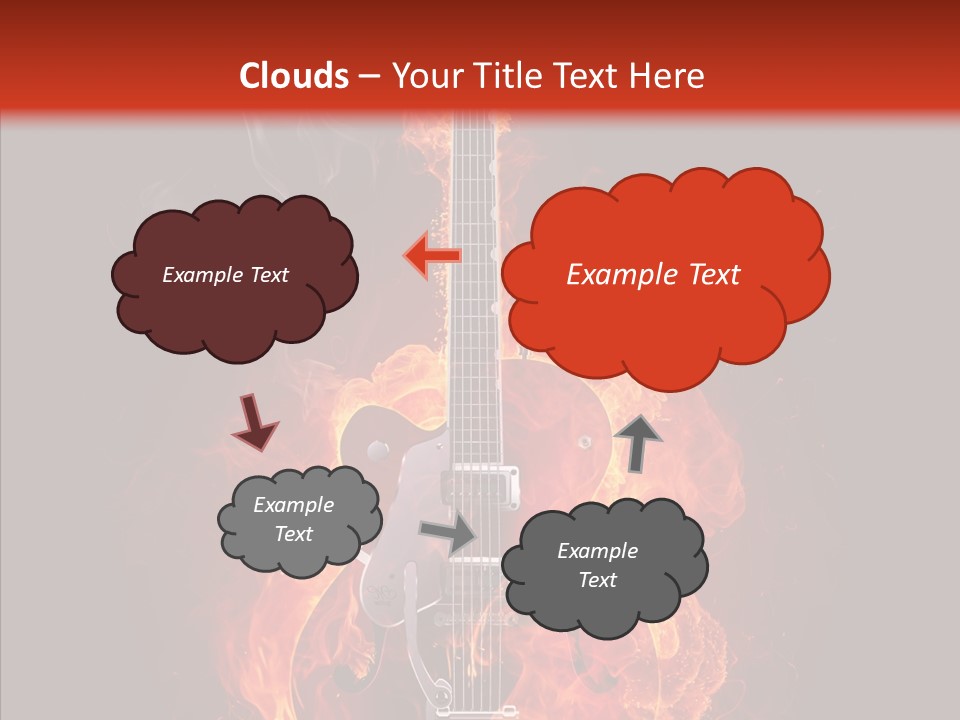 Guitar Sound Flame PowerPoint Template