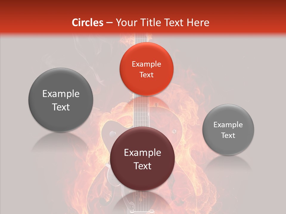 Guitar Sound Flame PowerPoint Template