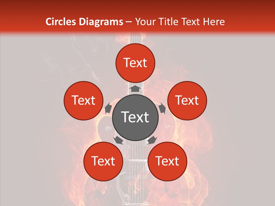 Guitar Sound Flame PowerPoint Template