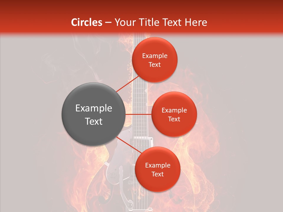 Guitar Sound Flame PowerPoint Template