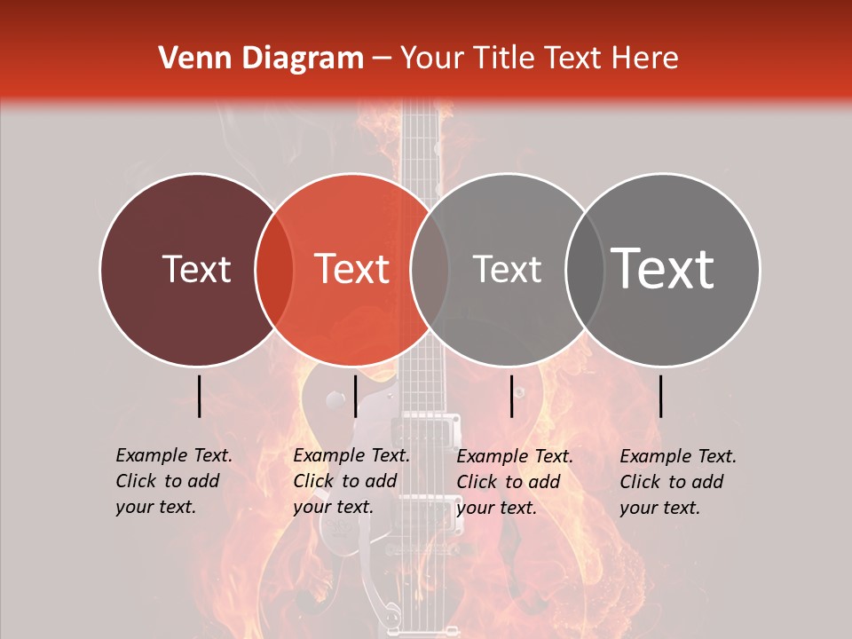 Guitar Sound Flame PowerPoint Template