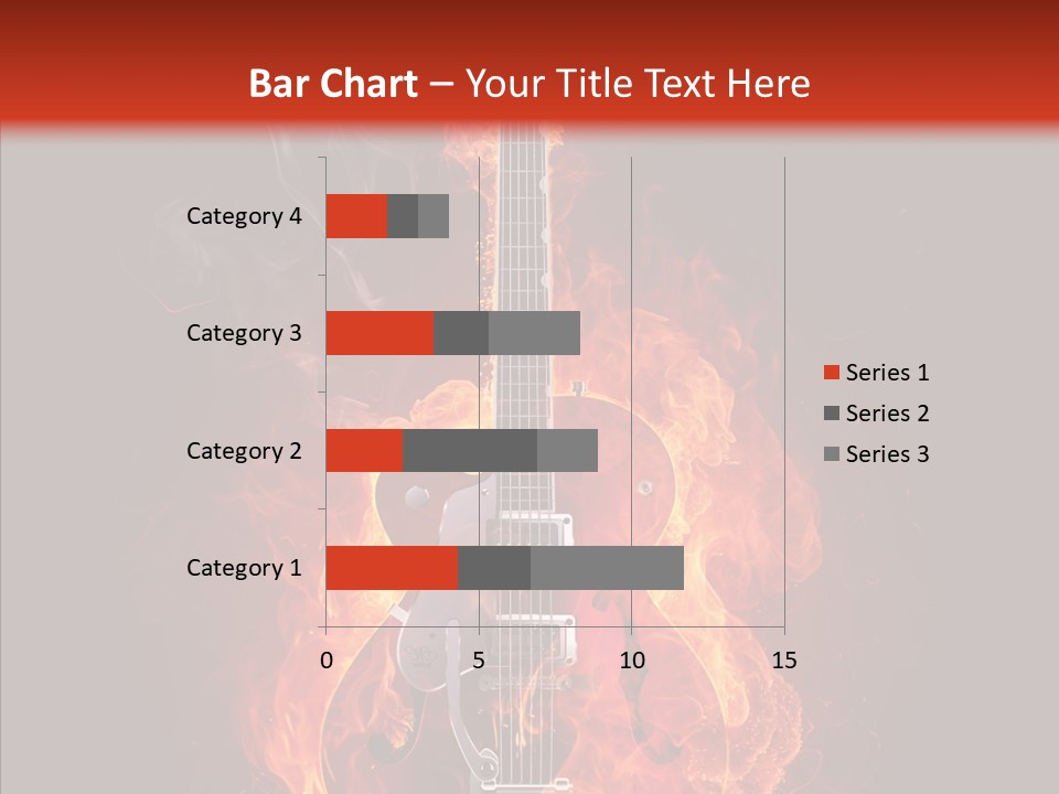 Guitar Sound Flame PowerPoint Template