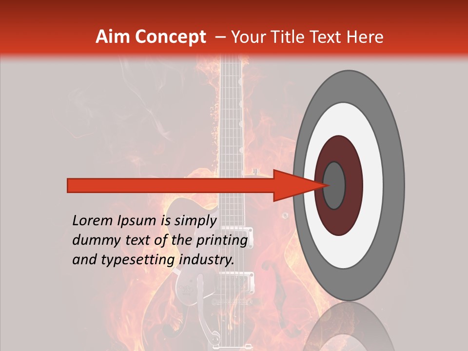 Guitar Sound Flame PowerPoint Template