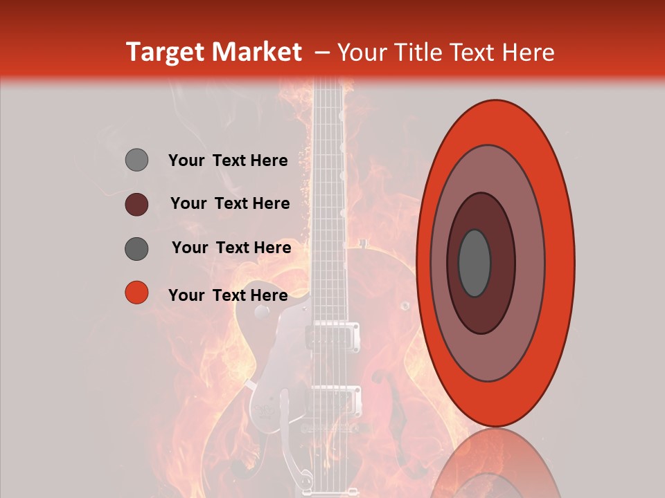 Guitar Sound Flame PowerPoint Template