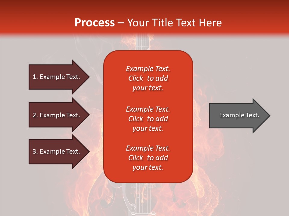 Guitar Sound Flame PowerPoint Template