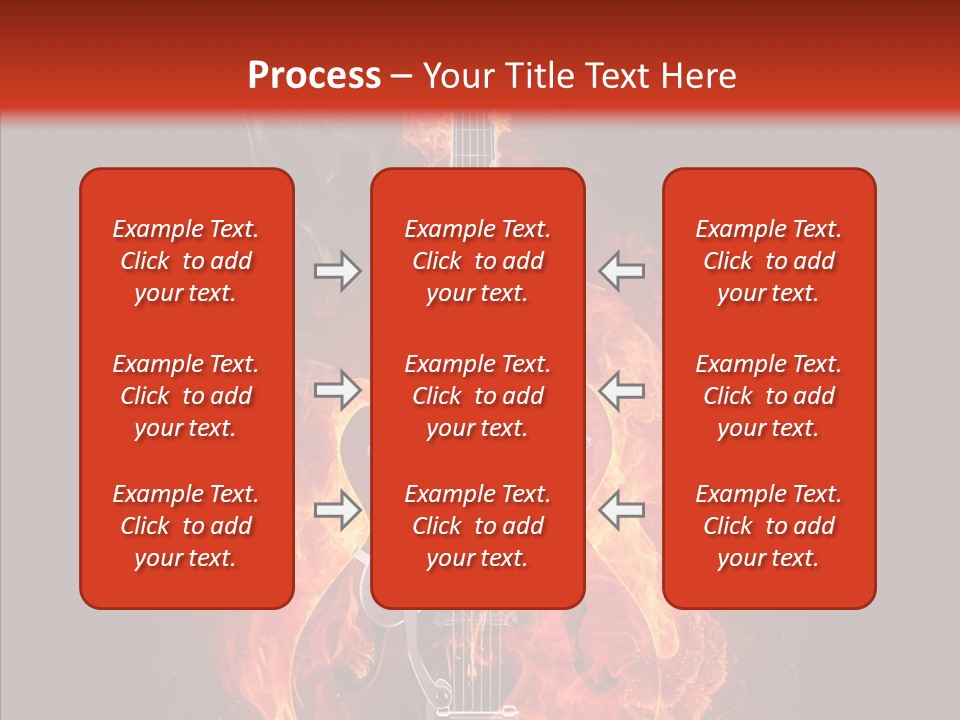 Guitar Sound Flame PowerPoint Template