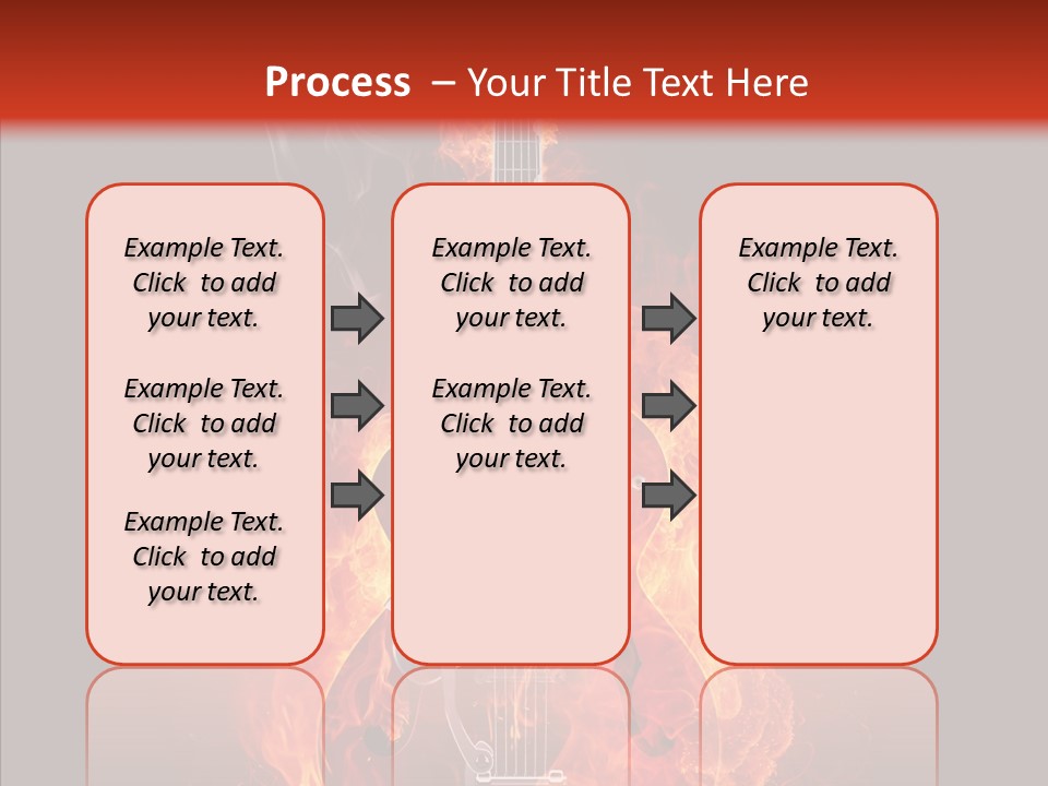 Guitar Sound Flame PowerPoint Template