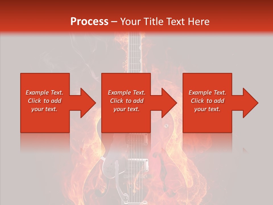 Guitar Sound Flame PowerPoint Template