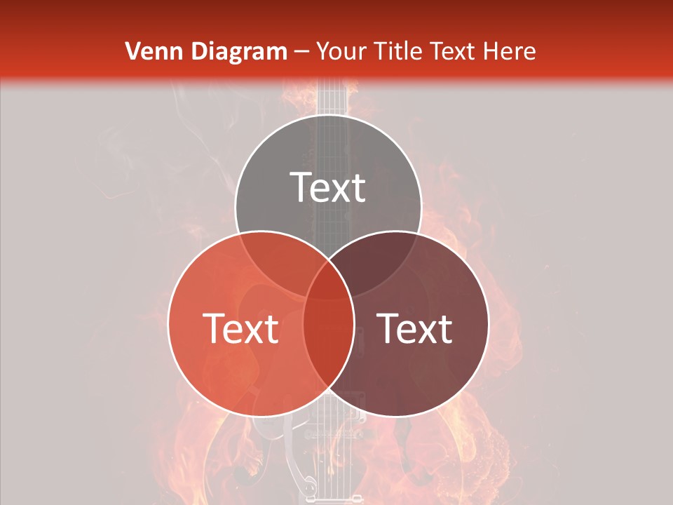 Guitar Sound Flame PowerPoint Template