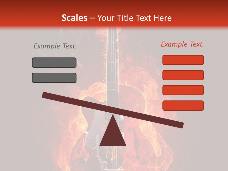 Guitar Sound Flame PowerPoint Template