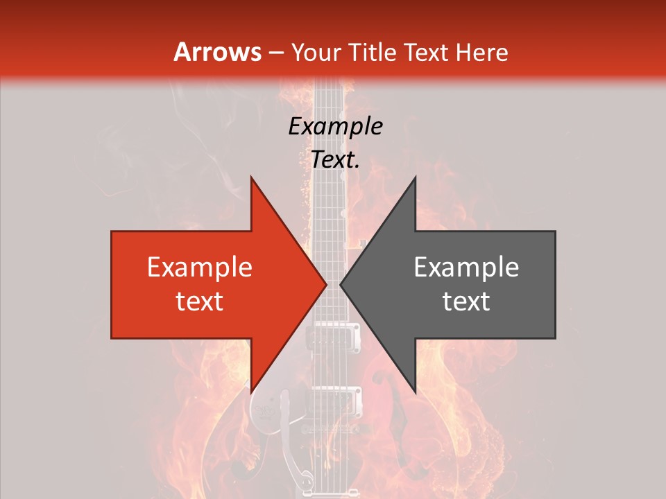 Guitar Sound Flame PowerPoint Template