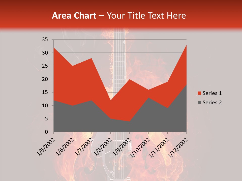 Guitar Sound Flame PowerPoint Template