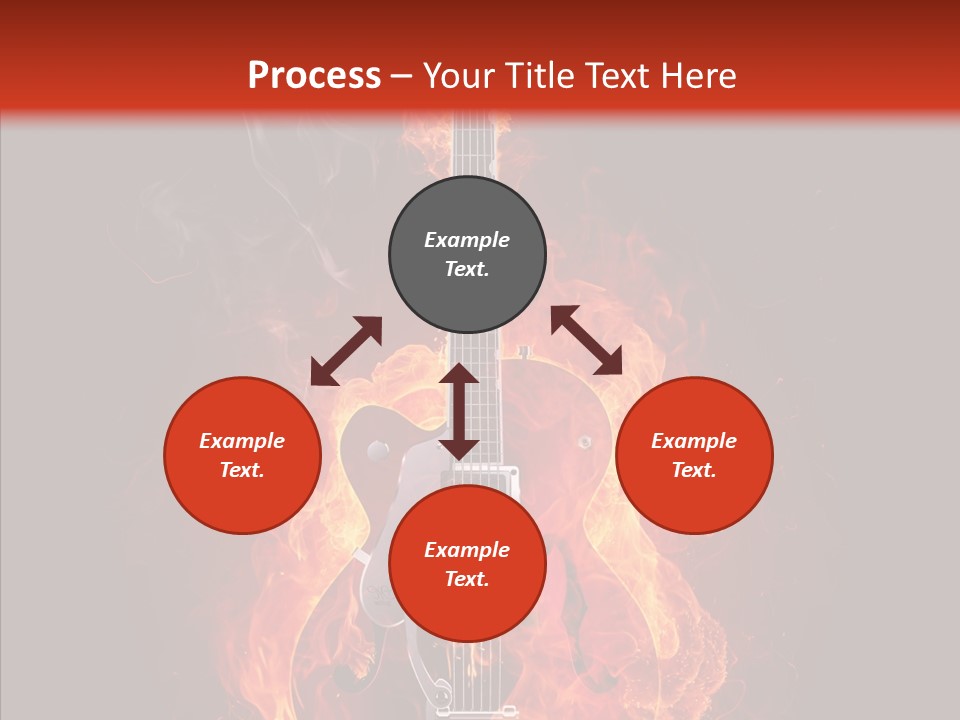 Guitar Sound Flame PowerPoint Template