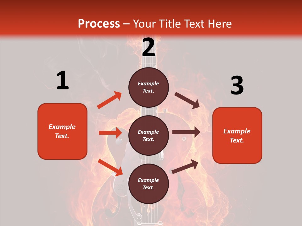 Guitar Sound Flame PowerPoint Template