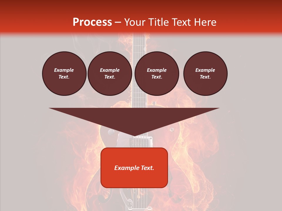 Guitar Sound Flame PowerPoint Template