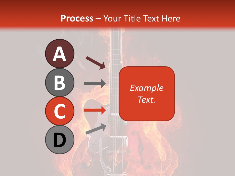 Guitar Sound Flame PowerPoint Template
