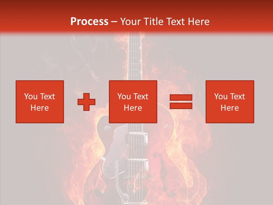 Guitar Sound Flame PowerPoint Template