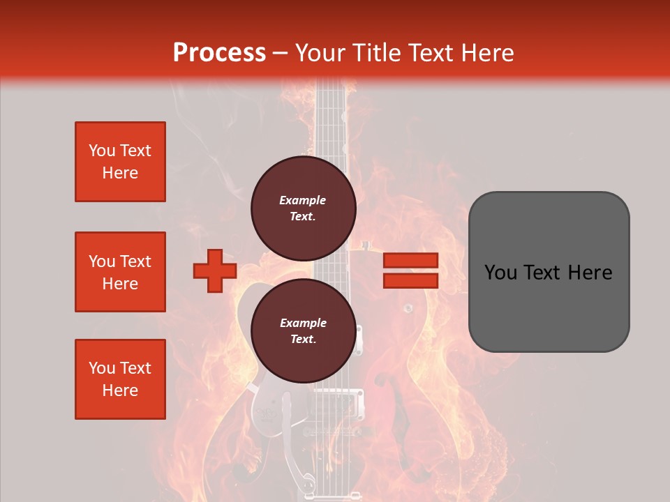 Guitar Sound Flame PowerPoint Template