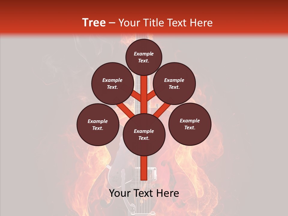 Guitar Sound Flame PowerPoint Template