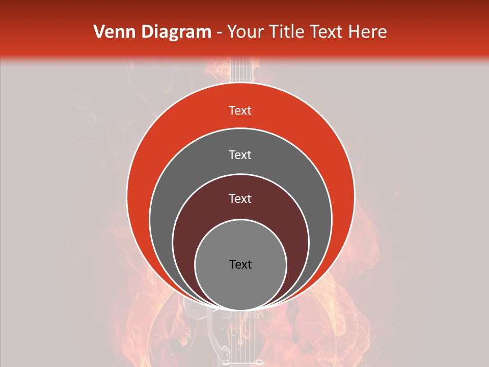 Guitar Sound Flame PowerPoint Template