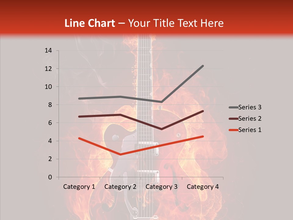 Guitar Sound Flame PowerPoint Template