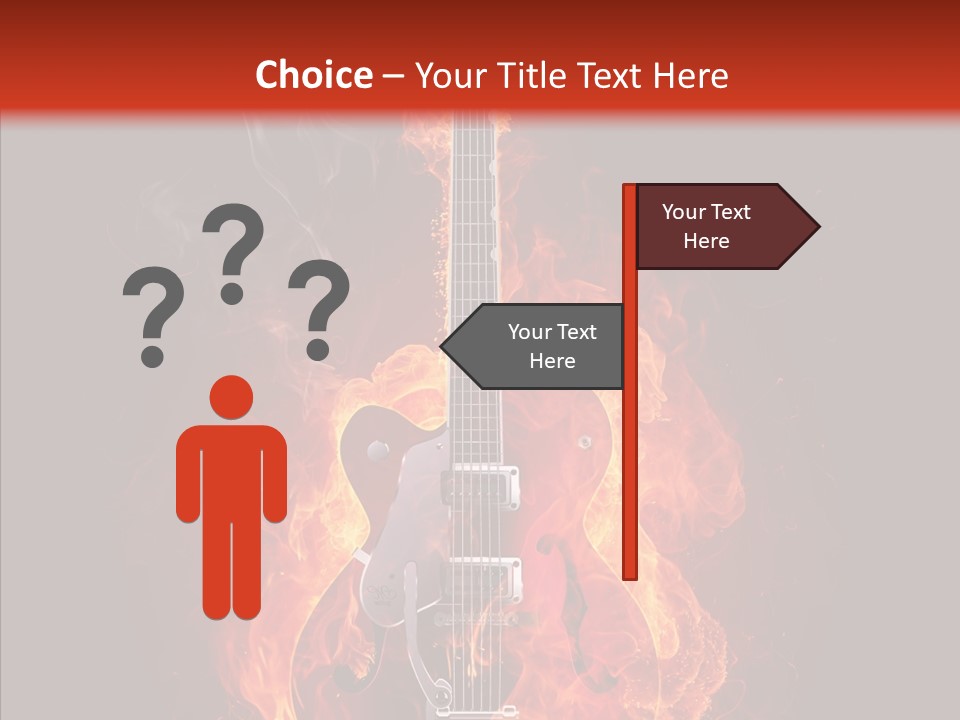 Guitar Sound Flame PowerPoint Template