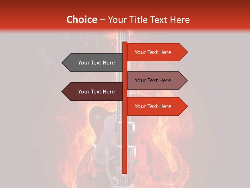 Guitar Sound Flame PowerPoint Template