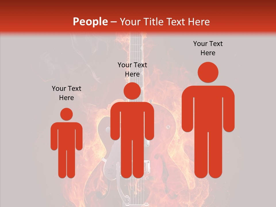 Guitar Sound Flame PowerPoint Template