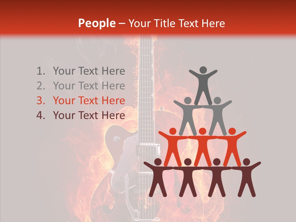Guitar Sound Flame PowerPoint Template