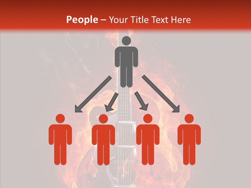 Guitar Sound Flame PowerPoint Template