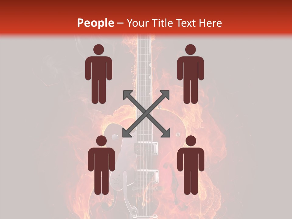 Guitar Sound Flame PowerPoint Template