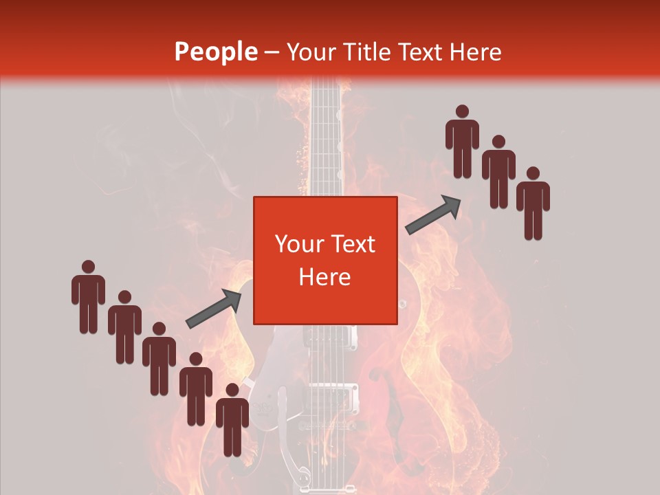 Guitar Sound Flame PowerPoint Template