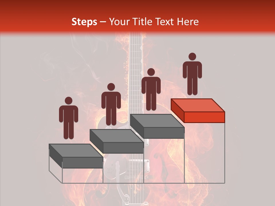 Guitar Sound Flame PowerPoint Template