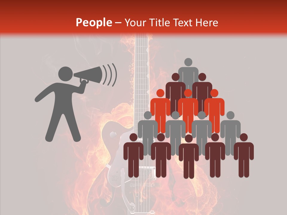 Guitar Sound Flame PowerPoint Template