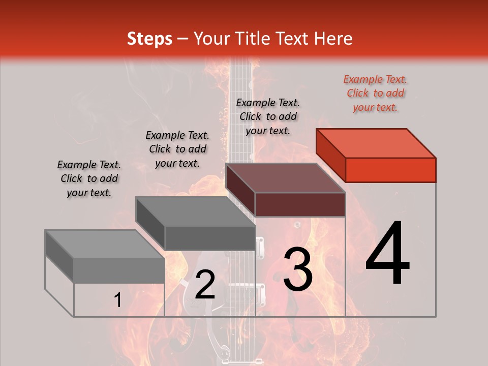 Guitar Sound Flame PowerPoint Template