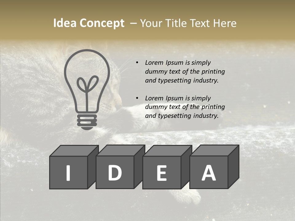 Down Sleep Domestic PowerPoint Template