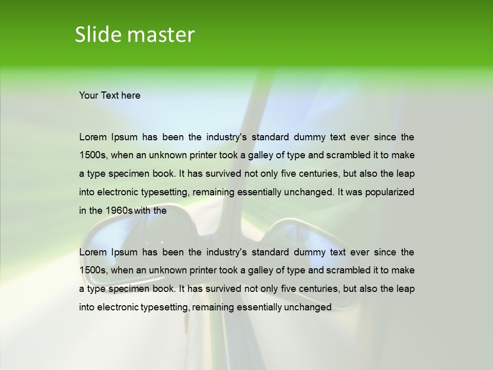 Automobile Outside Zoom PowerPoint Template